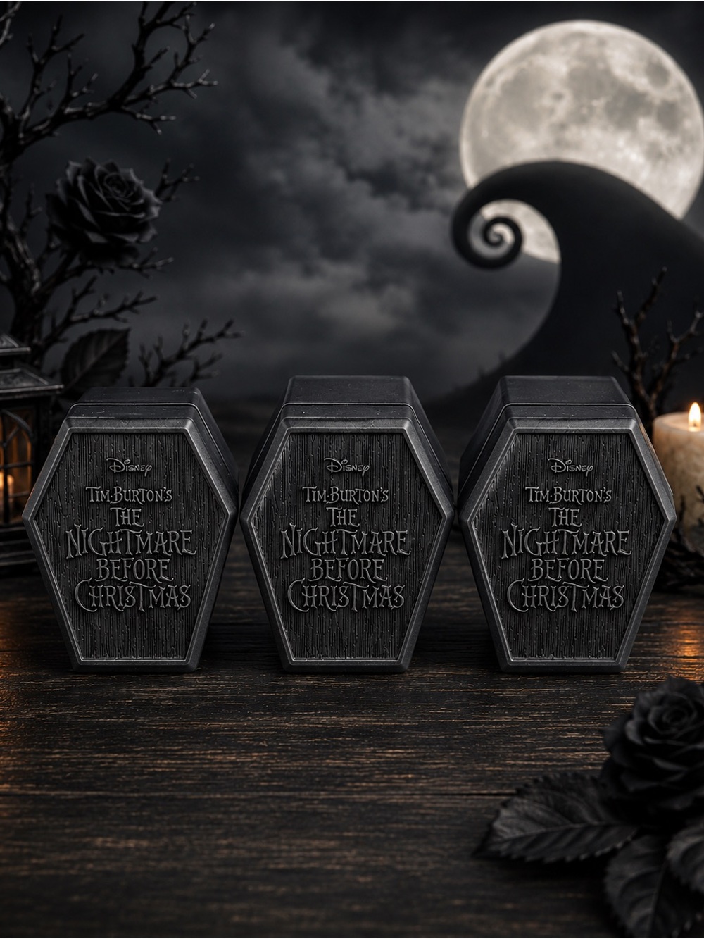 Disney Tim Burton’s Nightmare Before Christmas Coffin Boxes Set of 3